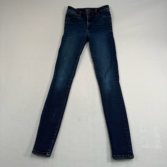 Abercrombie + Fitch Jeans Womens SZ 25L Dark Blue Simone High Rise Super Skinny - Picture 2 of 15